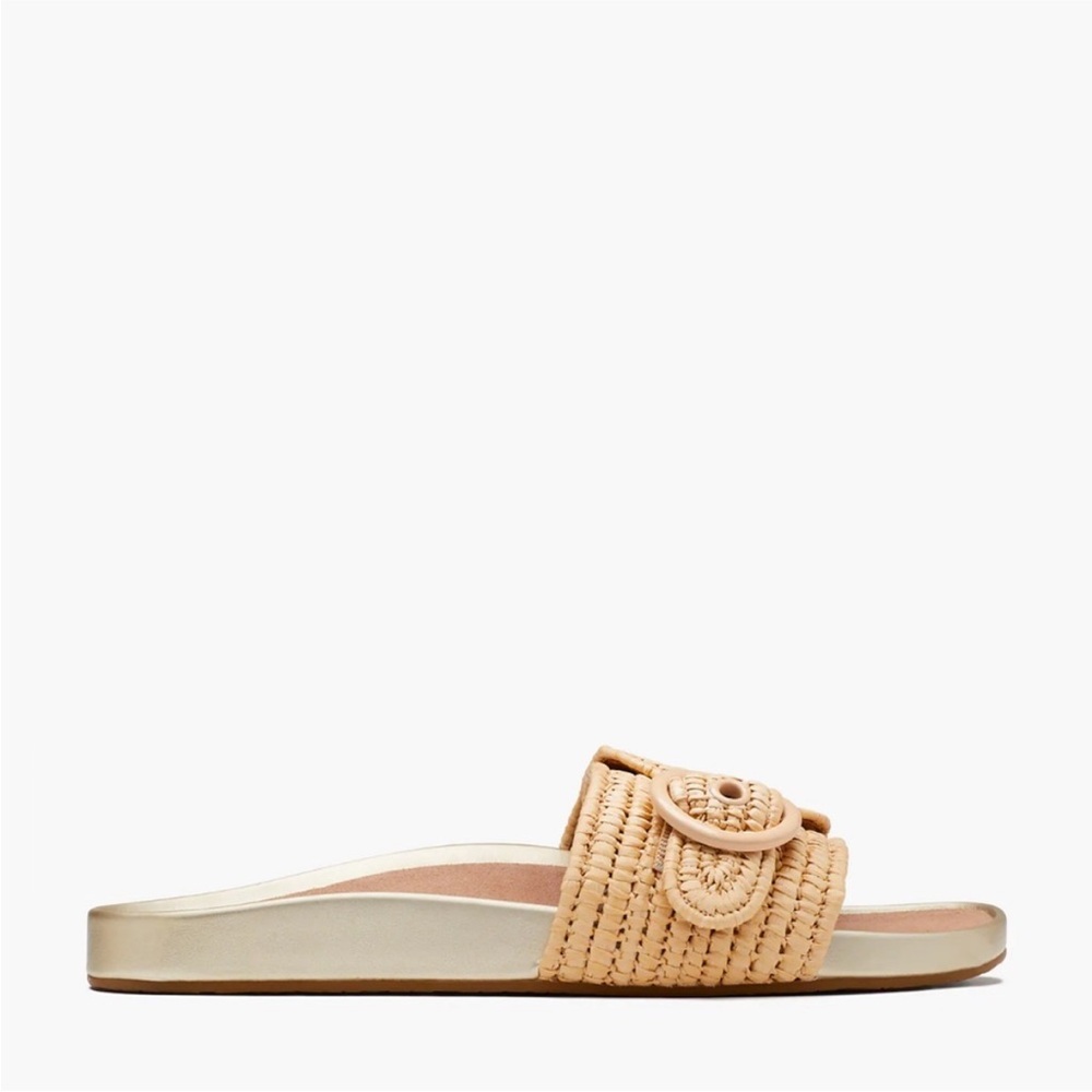 ♠️Kate Spade Maribelle Raffia Slide Sandals size 9 - Picture 3 of 13